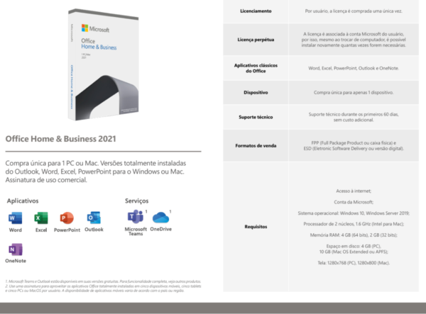 Microsoft Office Home and Business 2021 - Licença ESD - Imagem 2